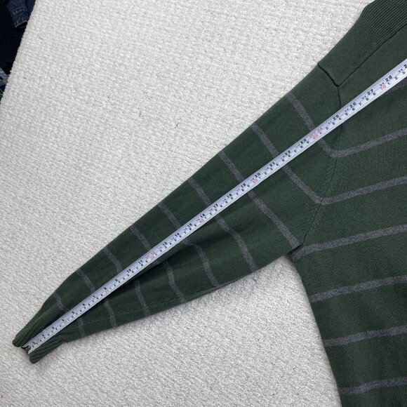 Tommy Hilfiger Men's Full Zip Sweater Jacket Size XL Forest Green Striped Casual - Picture 9 of 14